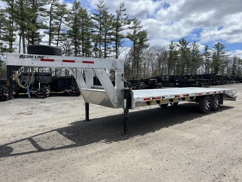 2024 Alum Line Trailers 8.5ร24 13K Aluminum Gooseneck w/Flip-Over Ramps โ Used