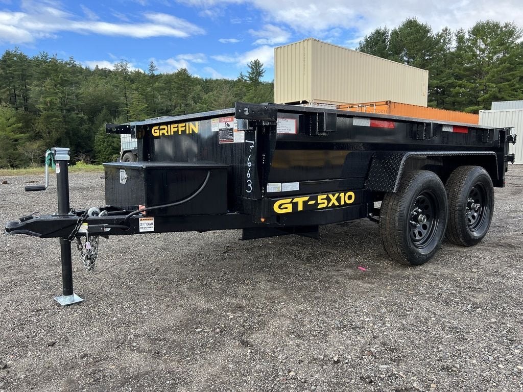 2024 Griffin Trailers 5×10 7K Powder Coated Dump w/Barn Door Gate – Used