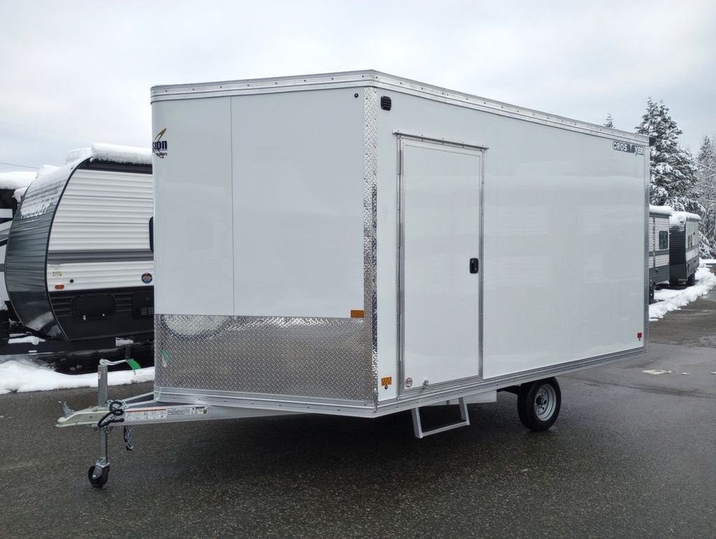 2024 Mission Trailers 101×12 Aluminum 2 Place Crossover 3.0 w/Side X Side Pkg, Rear Canopy – Used