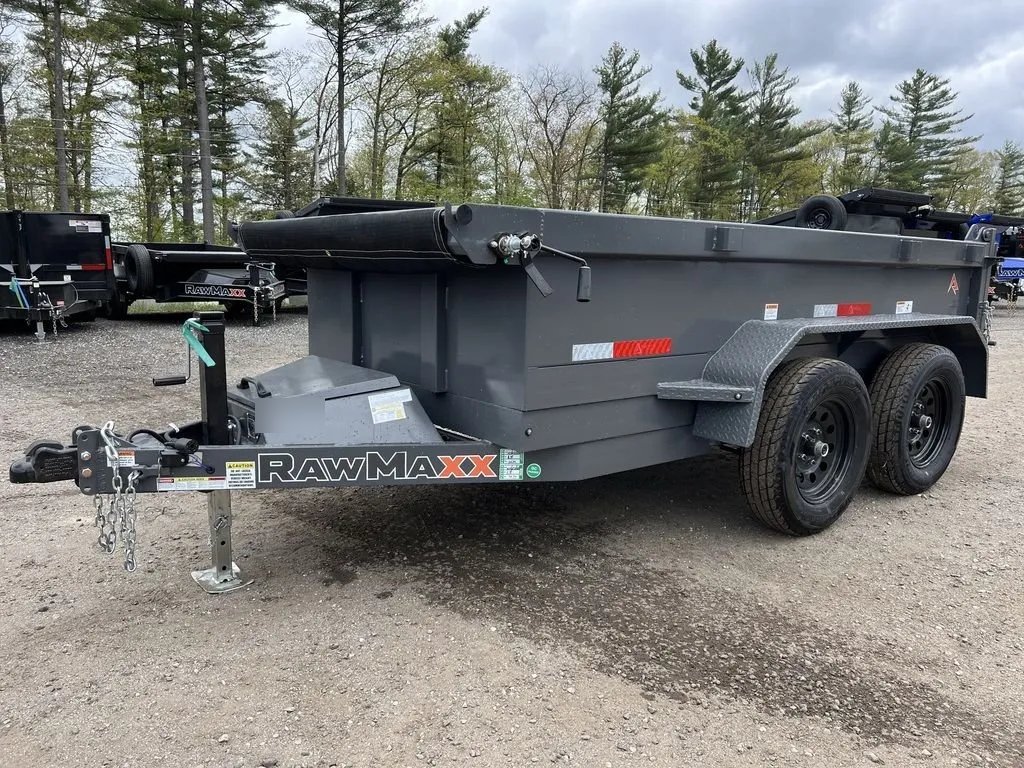 2024 RawMaxx 5X10 7K Powder Coated Dump Trailer w/Tarp Kit โ Used