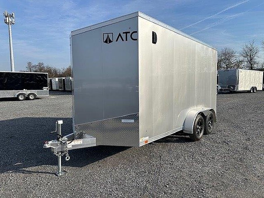 ATC 7 x 14 Enclosed Aluminum V-Nose Trailer – Aluminum Wheels – Used