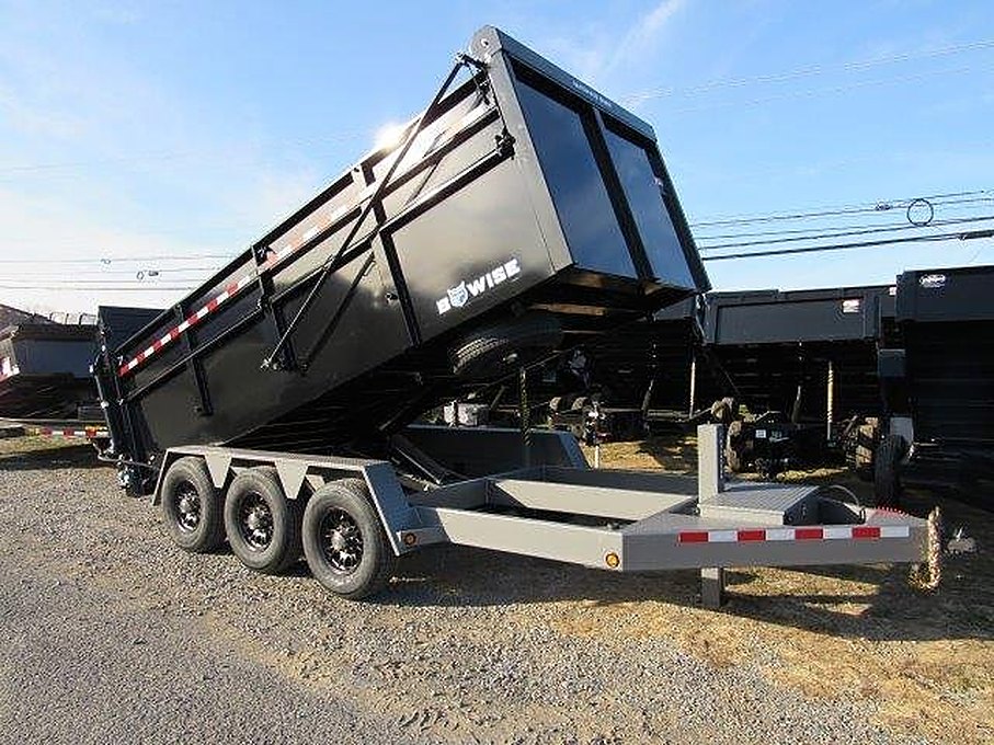 BWise 7 x 16 Heavy Duty Dump Trailer โ Tri-Axle Ultimate Dump โ Used