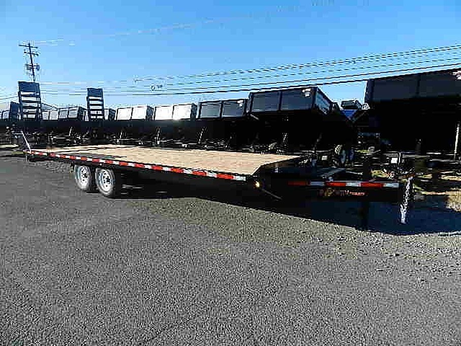 BWise 8 x 24 Deckover Equipment Trailer โ Pop Up Beavertail โ Used
