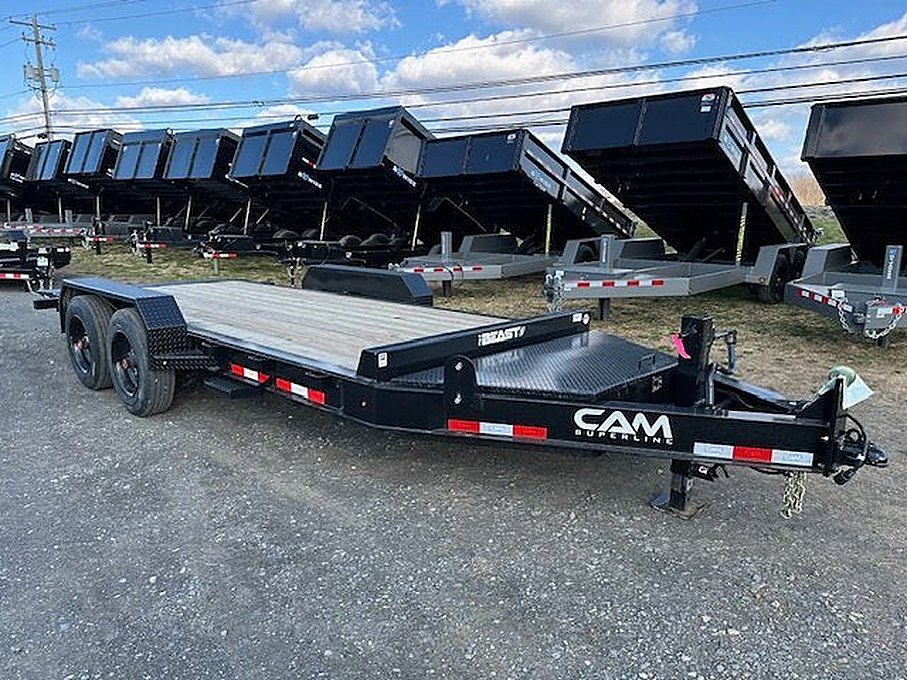 CAM Superline 7 x 18 Gravity Tilt Equipment Trailer – 8K Axles – Used