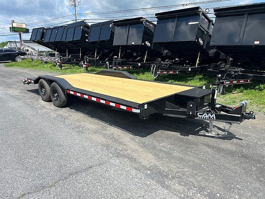 CAM Superline 8 x 20 Full Width Equipment Trailer – Slide Out Ramps – Used