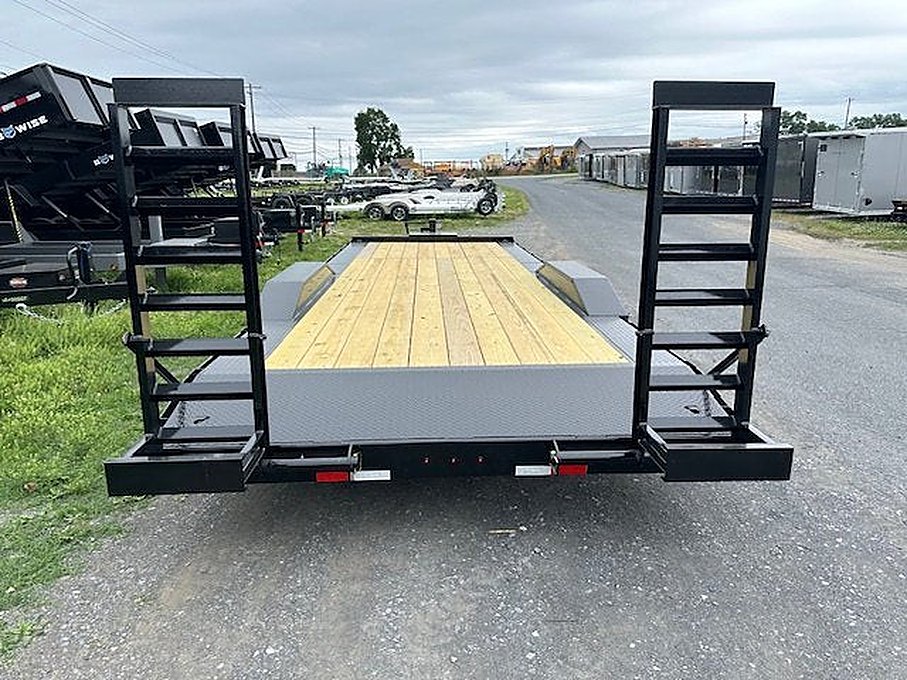 CAM Superline 8 x 24 Full Width Equipment Trailer – Ladder Ramps – Used