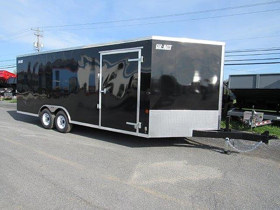Car Mate 8.5 x 20 V-Nose Enclosed Car Hauler – Extended Tongue – Used