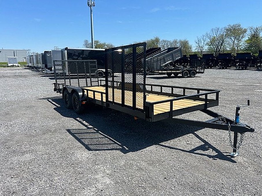 Carry-On 7 x 20 Landscape Utility Trailer โ Side Ramp Gate โ Used