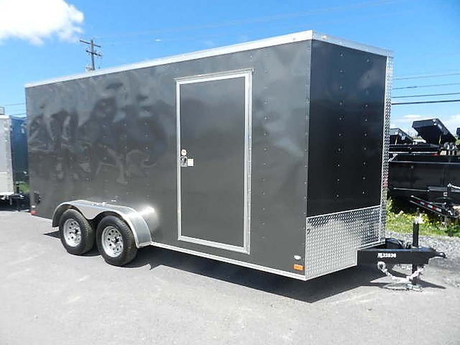Covered Wagon 7’x16′ Enclosed Trailer — 12″ Added Height – Used