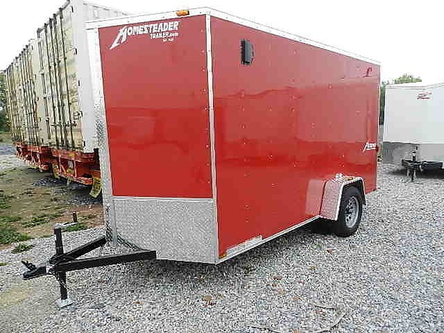 Homesteader 6 x 12 V-Nose Enclosed Trailer – 6″ Added Height – Used