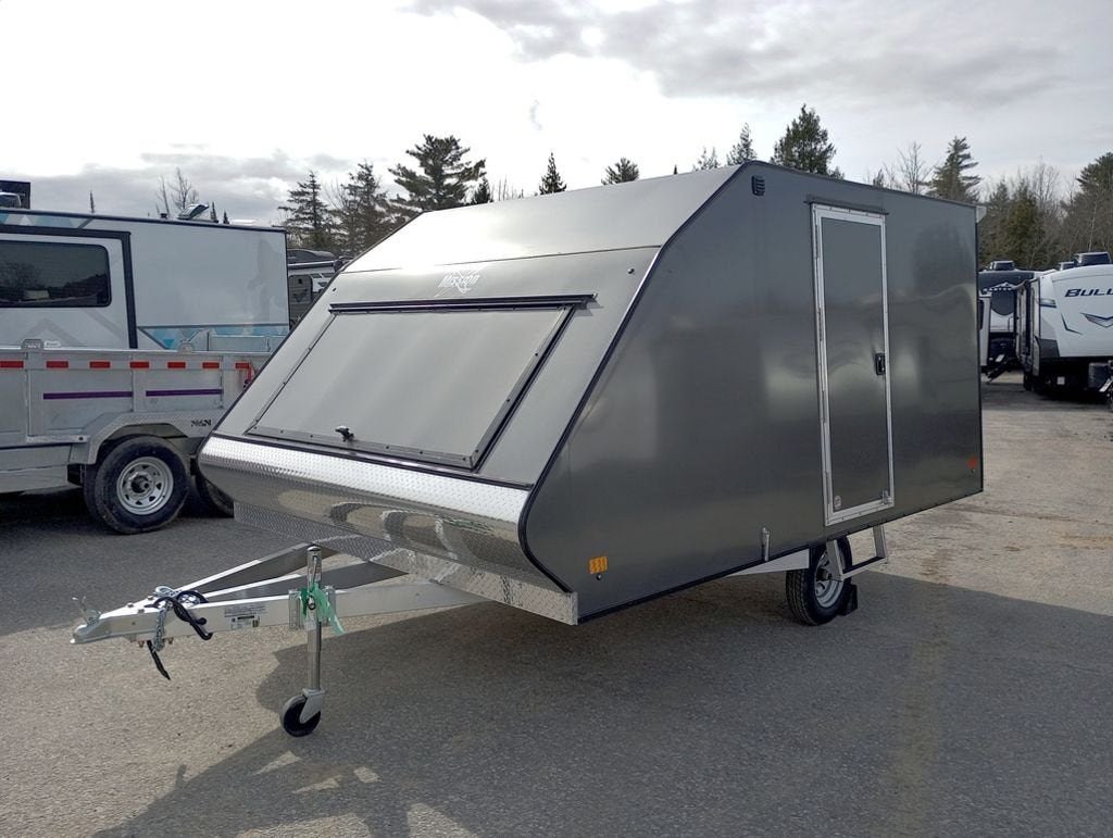 Mission Trailers 101×12 Aluminum 2-Place Crossover w/Mats & Guides, Rear Canopy – Used
