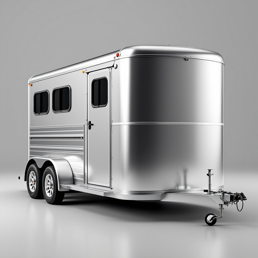PJ Trailers 2-Horse Bumper Pull Slant-Load Trailer, 7K GVWR