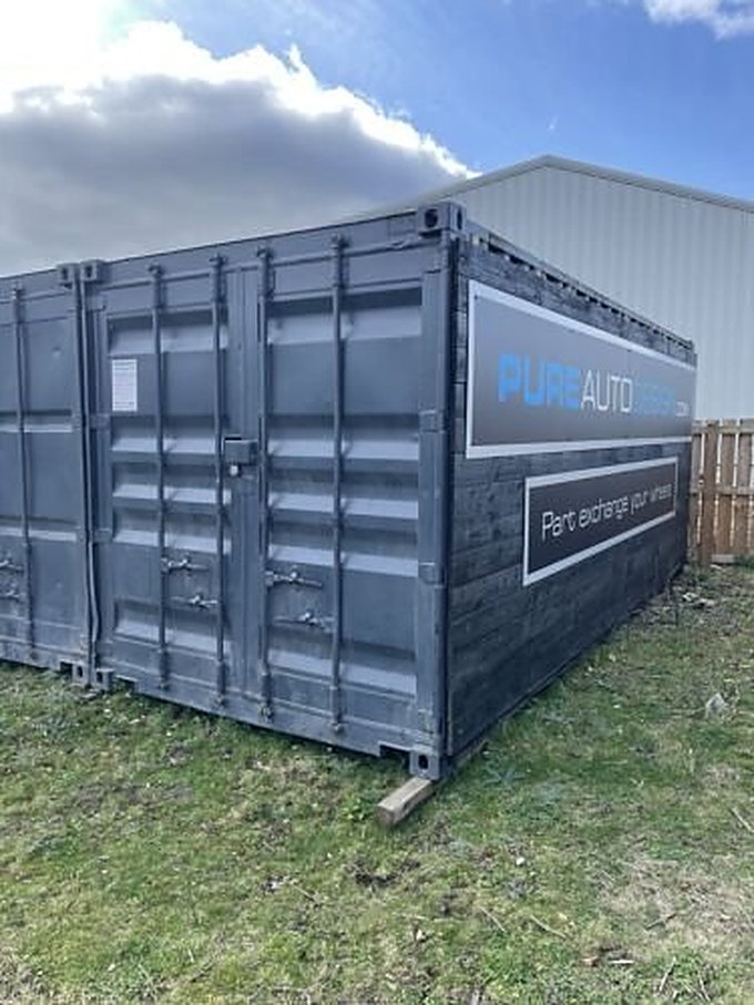 Shipping Container 20Ft Dark Grey With Black Timber Cladding – Used