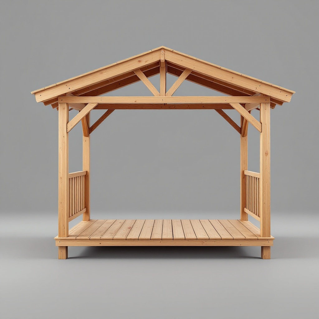 Yardistry 12x12 ft Wooden Gazebo with Aluminum Roof